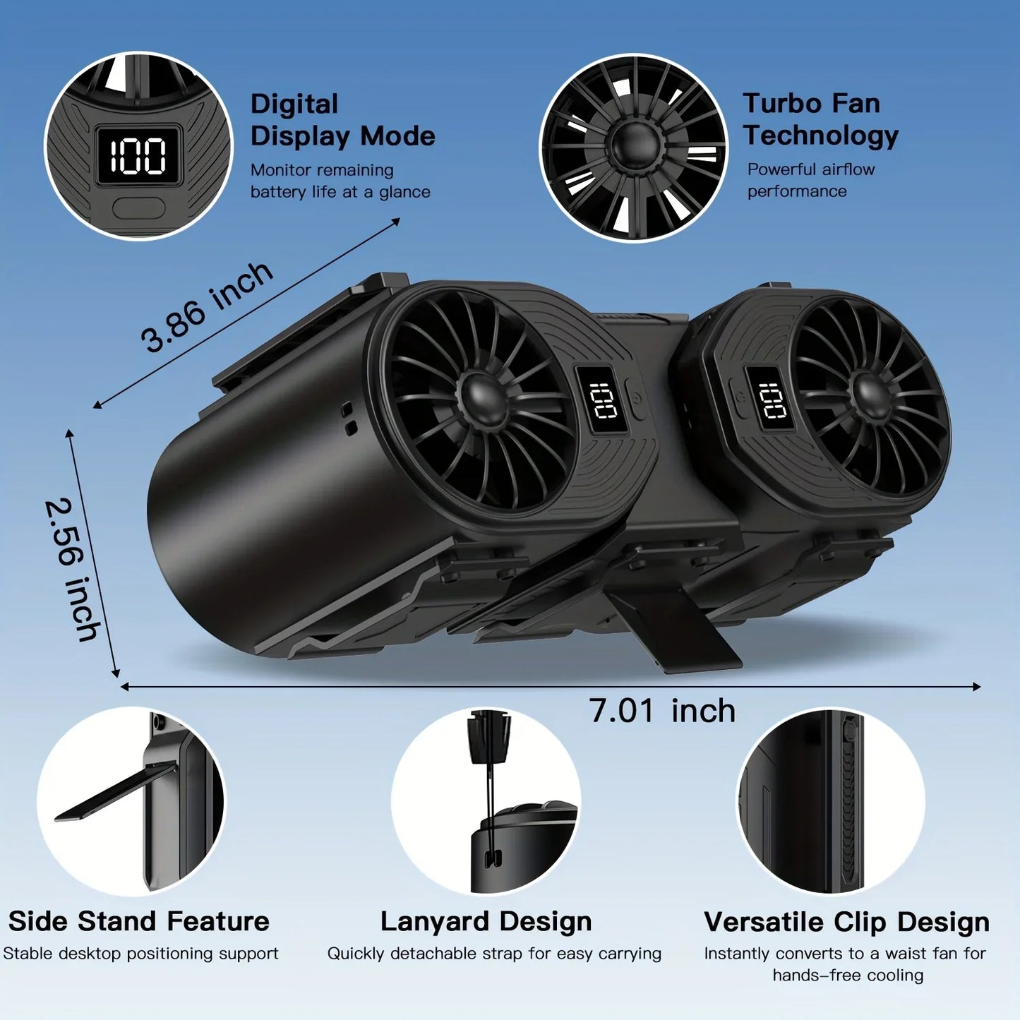 Wearable Cooling Fan for Outdoors