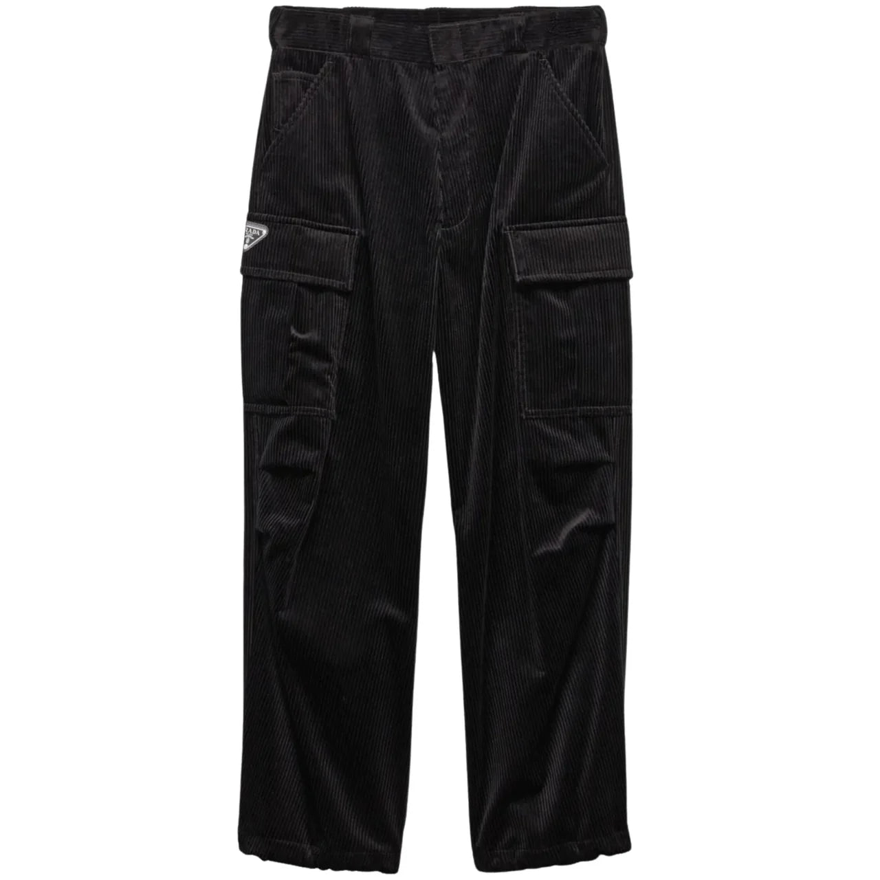 Black Corduroy Cargo Pants